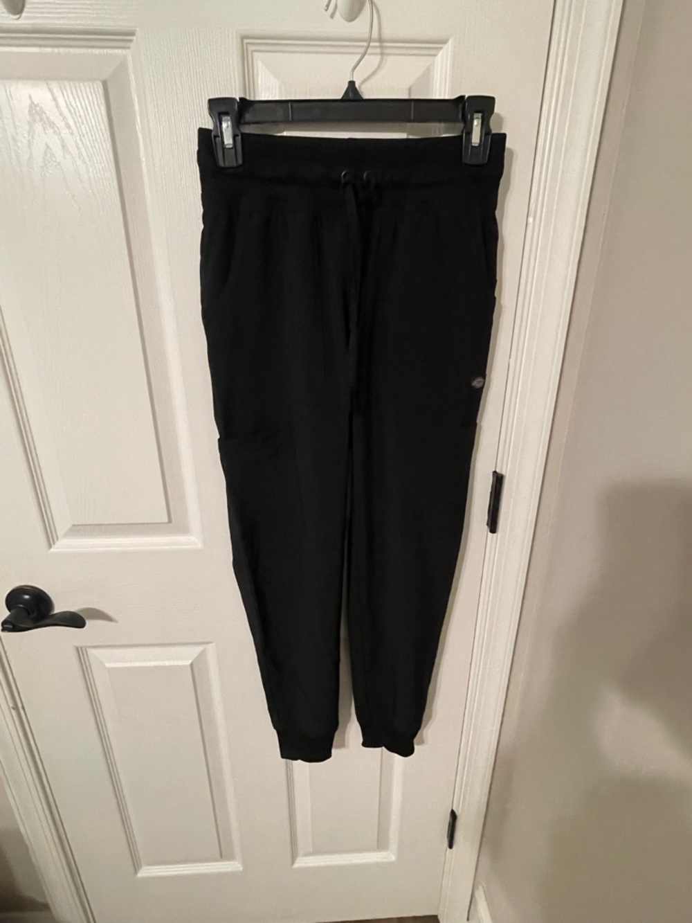 Dickies Black Drawstring Jogger Pants with Cuffed Ankles